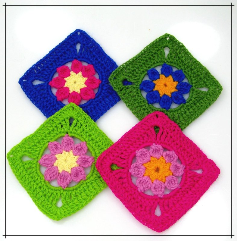 H&auml;kelanleitung  Granny Square  Modell 1
