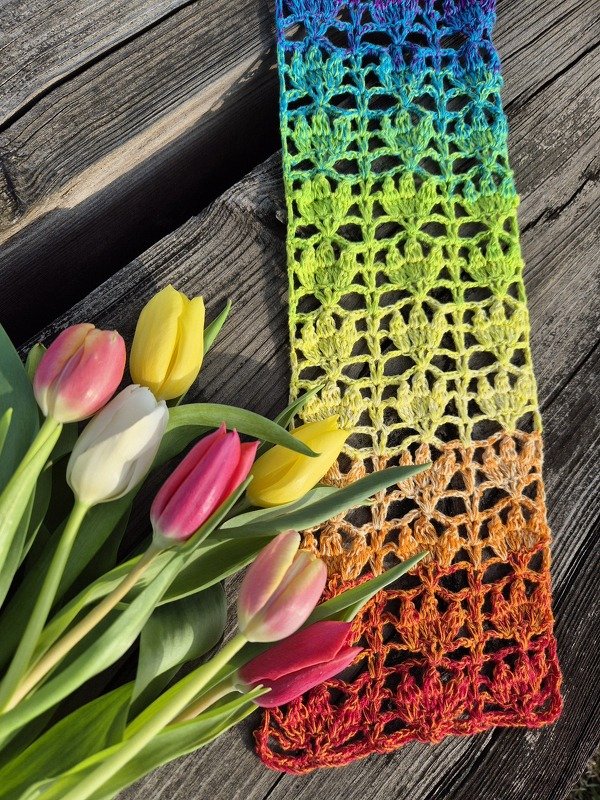 Mad Tulips - Häkelanleitung Sommerschal/Stola - Bild 2