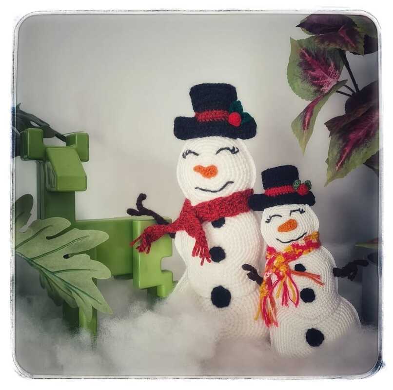 Häkelanleitung - Amigurumi Schneemann Eduard und Eddy