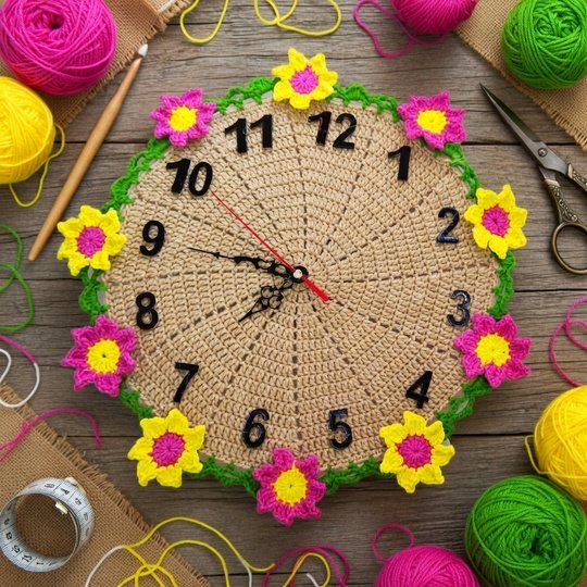 Crochet wall clock pattern
