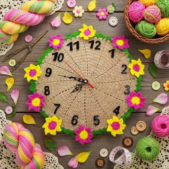 Crochet wall clock pattern