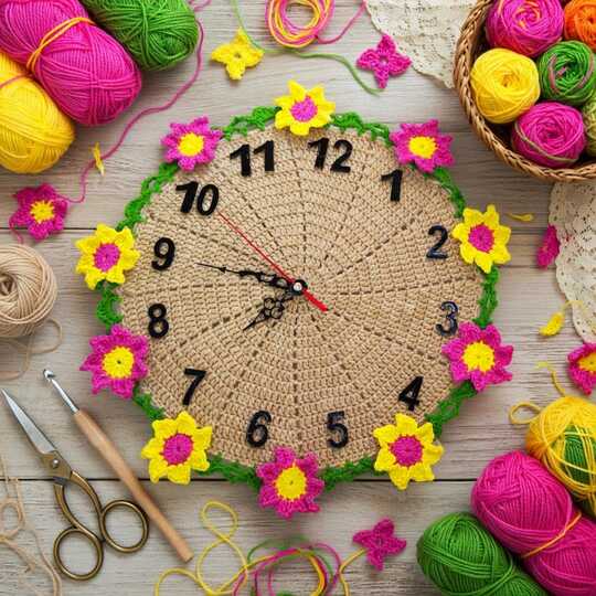 Crochet wall clock pattern