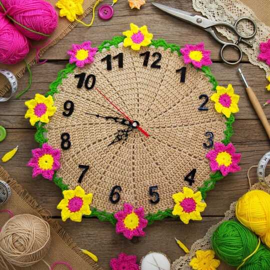 Crochet wall clock pattern