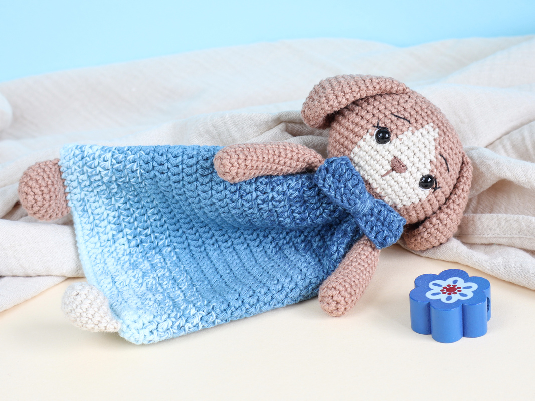 Häkelanleitung Knistertuch / Schmusetuch "Hund Enno" - Bild 3