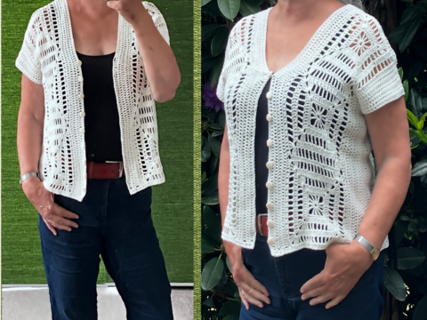 Jäckchen mit Grannys- Häkelanleitung