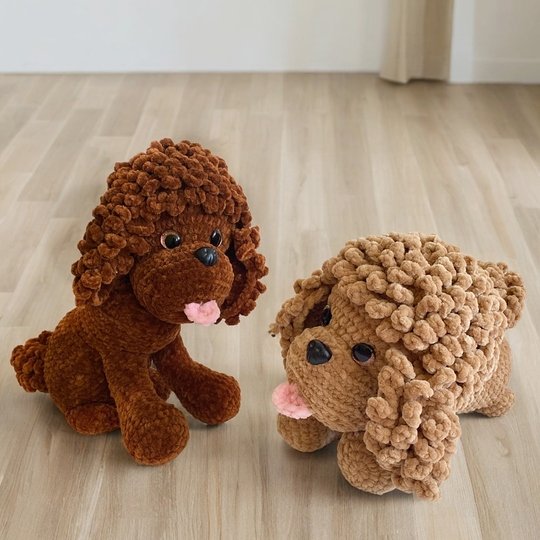 Pudel. Mit sehr wenig Nähen. Häkelanleitung