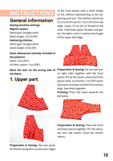 Jumpsuit sewing pattern ladies XS-XXXL PDF Download with sewing instruction
