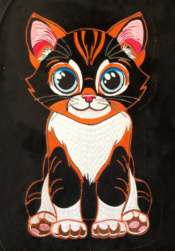 Stickdatei ITH Katze Morle f&uuml;r Rahmen 20&times;30 cm, Maschinenstickdatei