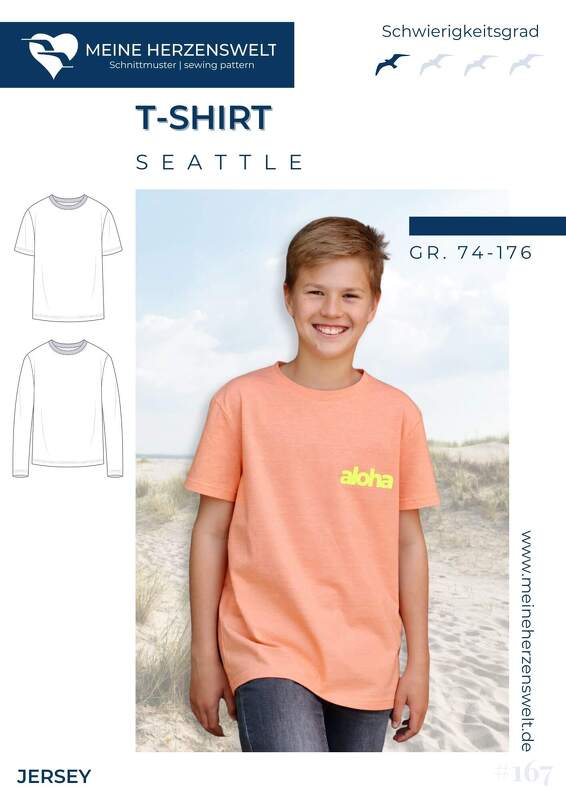 T-Shirt Kinder 74-176 – Schnittmuster – Seattle - eBook - E167