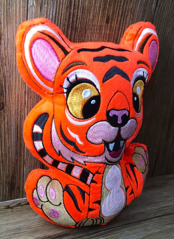 Stickdatei ITH Tiger Lilli f&uuml;r Rahmen 20x30 cm, Maschinenstickdatei - Bild 2