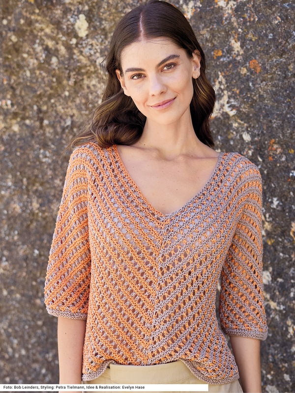 Diagonal gestrickter Pulli