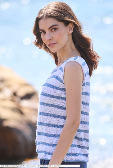 Top mit Fallmaschenmuster