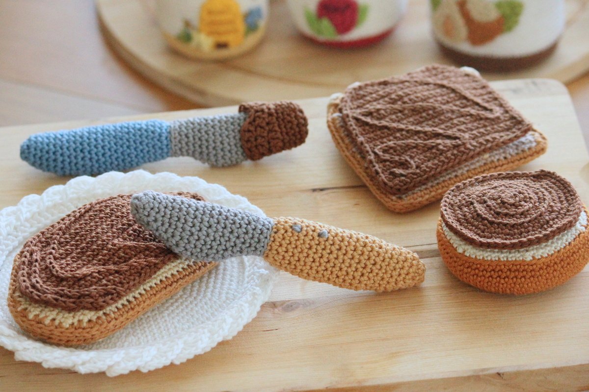 Häkelanleitung "Kleines Messer mit Aufstrich"