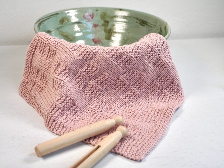 Dishcloth "Cornflowers", knitting pattern, easy to knit