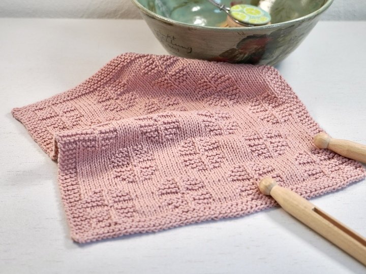 Spültuch "Kornblumen", Strickanleitung, einfach