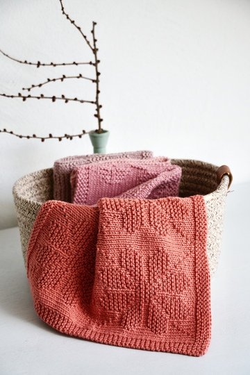 Spültuch "Blüten-Quartett", Strickanleitung, einfach