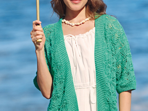 Jacke mit Ajourmuster