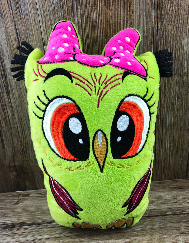 Stickdatei ITH Eule Schleife für Rahmen 20×30cm, Maschinenstickdatei