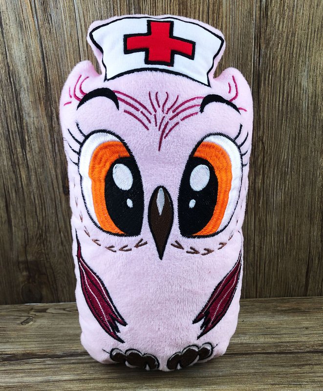 Stickdatei ITH Eule Krankenschwester für 20×30, Maschinenstickdatei