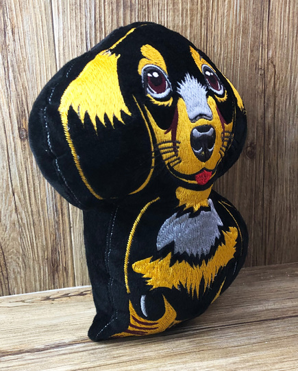 Stickdatei ITH Dackel Waldi für Rahmen 20x30 cm, Maschinenstickdatei