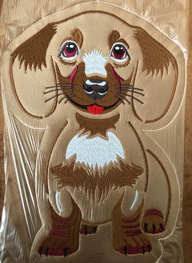 Stickdatei ITH Dackel Waldi für Rahmen 20x30 cm, Maschinenstickdatei