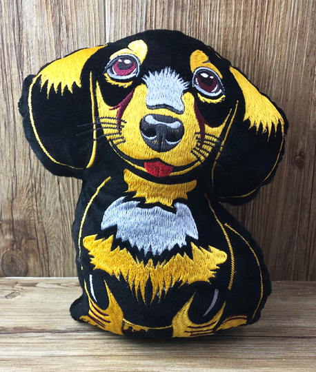 Stickdatei ITH Dackel Waldi für Rahmen 20x30 cm, Maschinenstickdatei