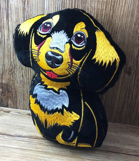 Stickdatei ITH Dackel Waldi für Rahmen 20x30 cm, Maschinenstickdatei