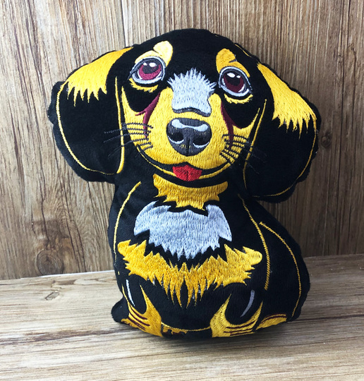 Stickdatei ITH Dackel Waldi für Rahmen 20x30 cm, Maschinenstickdatei