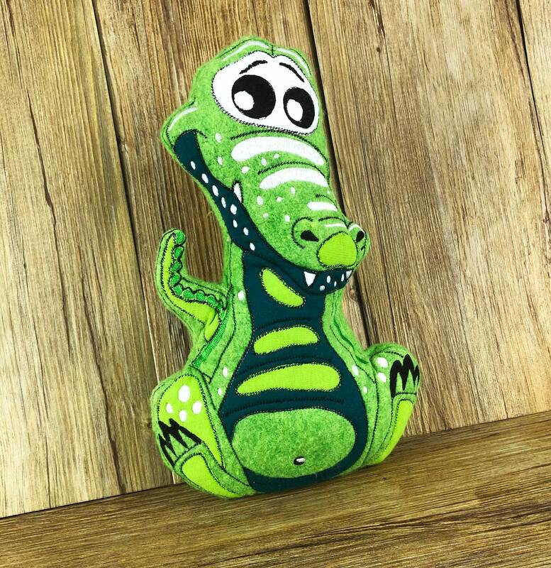 Stickdatei ITH Krokodil Krokolino für 20×30cm, Maschinenstickdatei - Bild 5