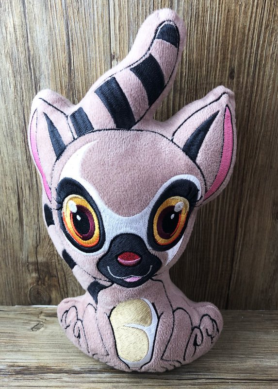 Stickdatei ITH Lemur Julien für Rahmen 20x30 cm, Maschinenstickdatei - Bild 9