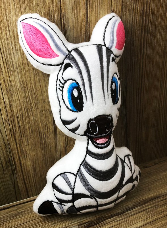 Stickdatei ITH Zebra Sophie für Rahmen 20x30 cm, Maschinenstickdatei - Bild 2