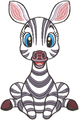 Stickdatei ITH Zebra Sophie für Rahmen 20x30 cm, Maschinenstickdatei - Bild 3