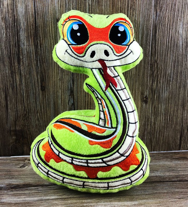 Stickdatei ITH Schlange Sissi für Rahmen 20×30 cm, Maschinenstickdatei