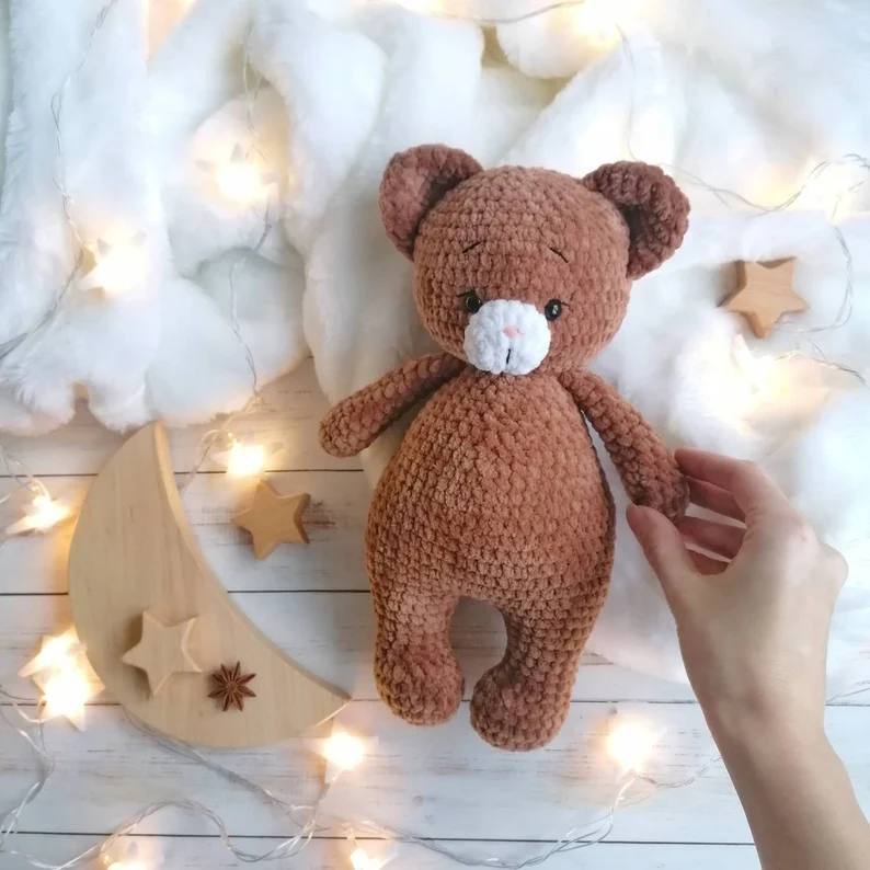 Crochet Pattern: Browny the Plush Bear – Soft Toy Tutorial PDF