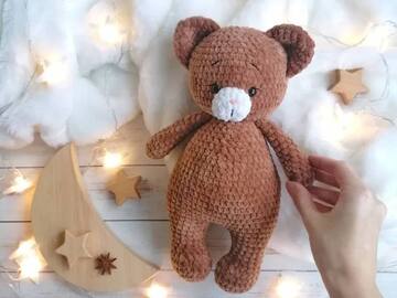 Häkelanleitung: Browny der Plüschbär – PDF Tutorial für Kuscheltier