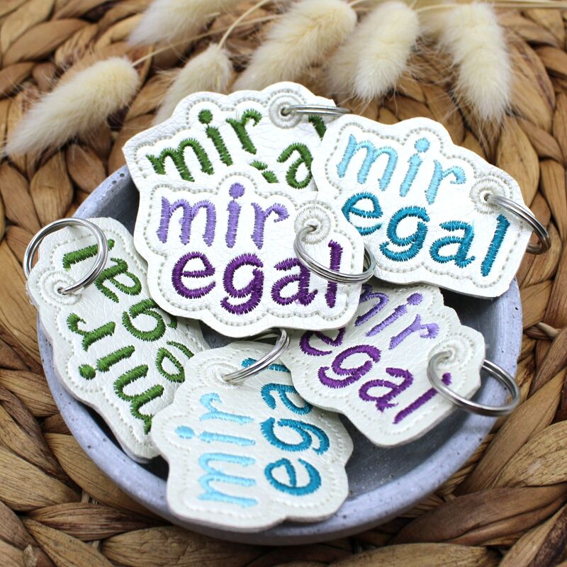 Stickdatei ITH Anhänger mir egal - Bild 2