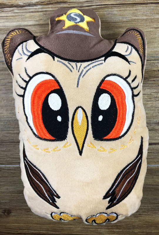 Stickdatei ITH Eule Cowboy für Rahmen 16×26 cm, Maschinenstickdatei