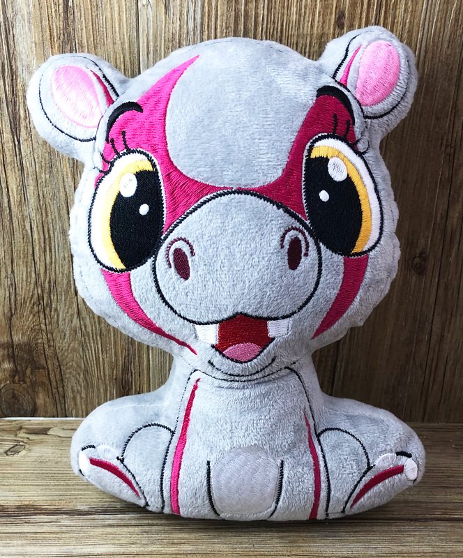 Stickdatei ITH Nilpferd Dipsi für Rahmen 16×26cm, Maschinenstickdatei - Bild 7