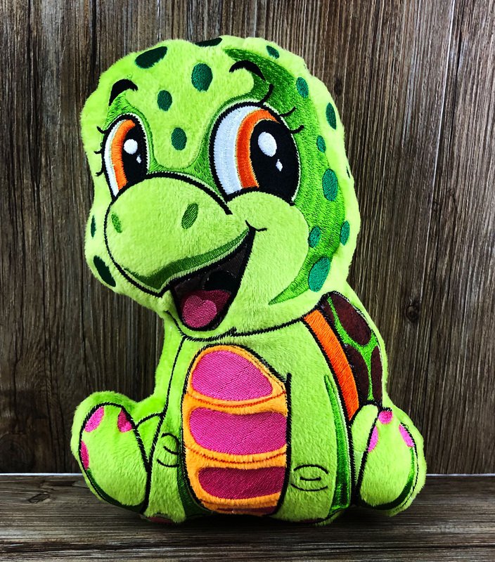 Stickdatei ITH Schildkröte Bruni für Rahmen 16×26 cm, Maschinenstickdatei