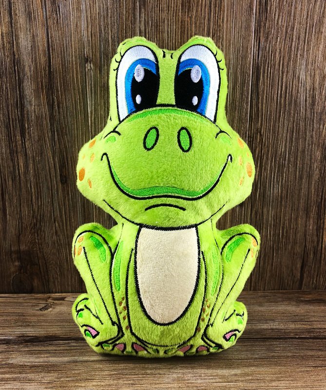 Stickdatei ITH Frosch Oskar für Rahmen 16×26 cm, Maschinenstickdatei