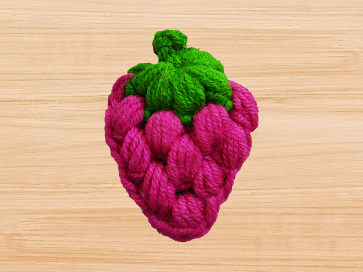 Amigurumi grape hair clip pattern