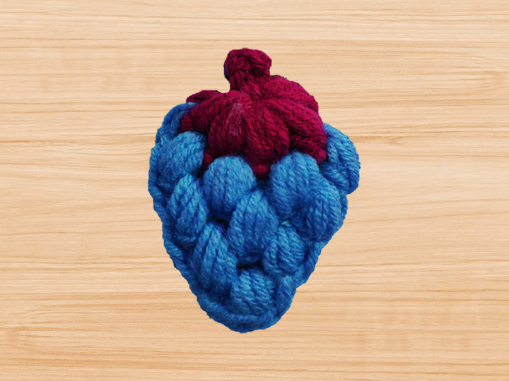 Amigurumi grape hair clip pattern