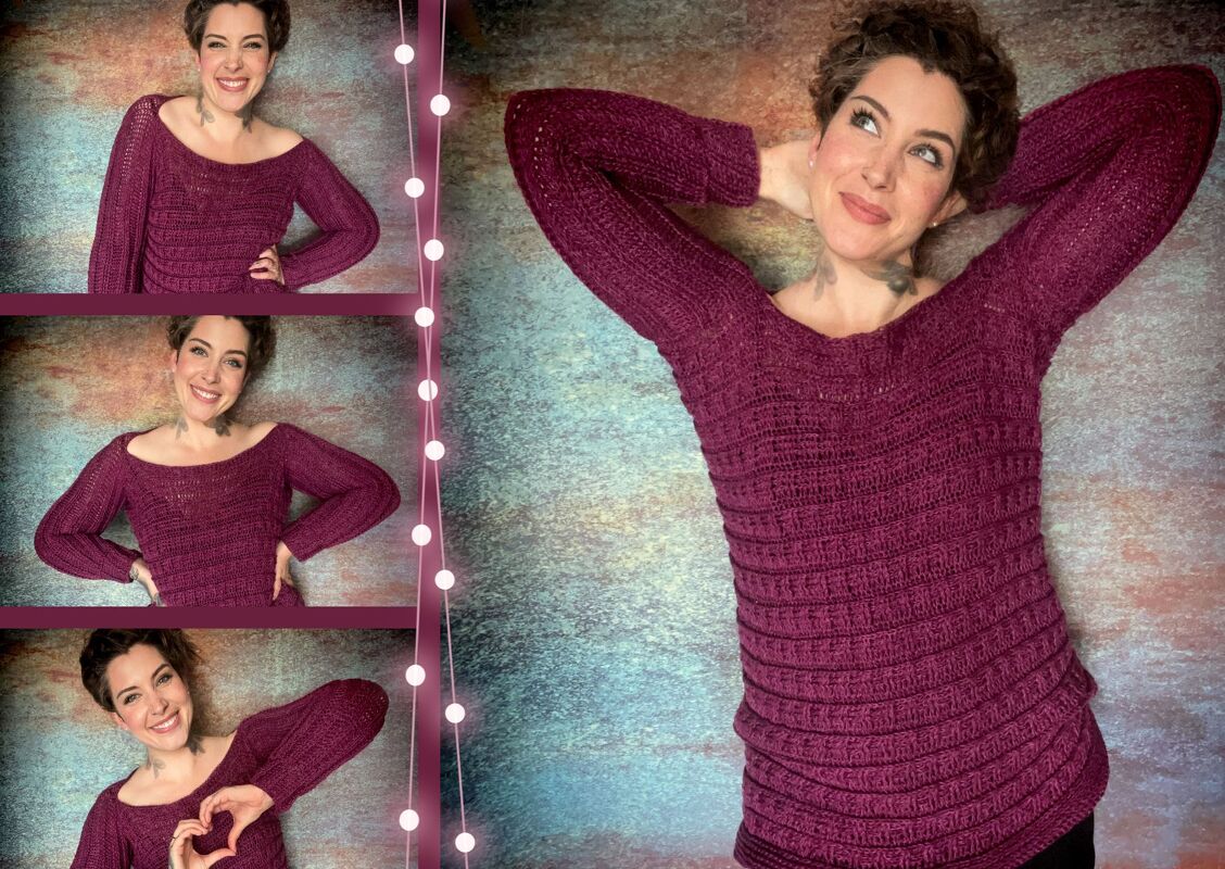 Häkelanleitung 1-BOBBEL-PULLI "BEERENZAUBER"