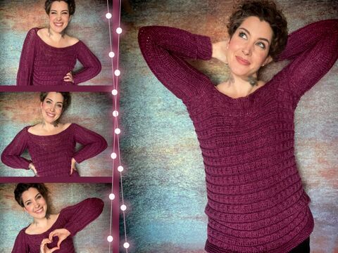 Häkelanleitung 1-BOBBEL-PULLI "BEERENZAUBER"