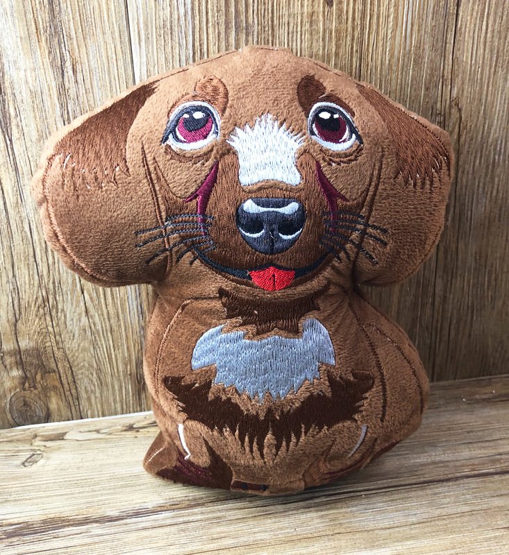 Stickdatei ITH Dackel Waldi für Rahmen 16x26 cm, Maschinenstickdatei - Bild 14