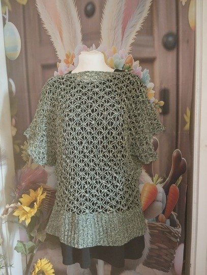 Shirt Velran Lochmustershirt Netzshirt Sommerliches Shirt häkeln Top