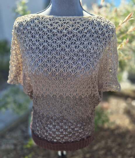 Shirt Velran Lochmustershirt Netzshirt Sommerliches Shirt häkeln Top