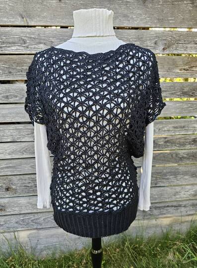 Shirt Velran Lochmustershirt Netzshirt Sommerliches Shirt häkeln Top