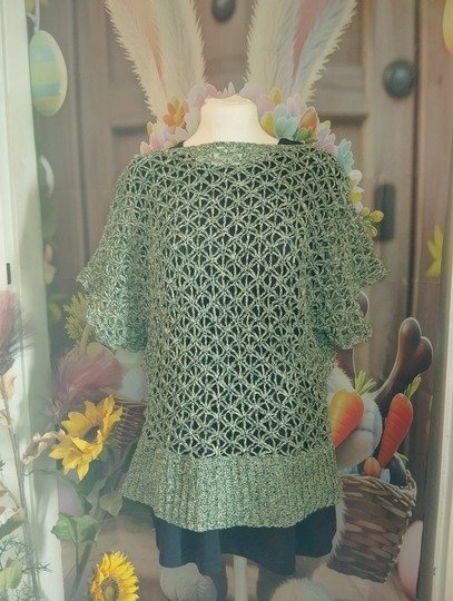 Shirt Velran Lochmustershirt Netzshirt Sommerliches Shirt häkeln Top