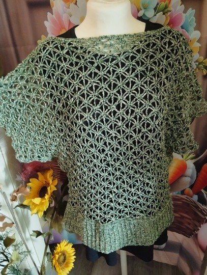 Shirt Velran Lochmustershirt Netzshirt Sommerliches Shirt häkeln Top